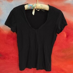 James Perse Classic Black Short Sleeve Tee